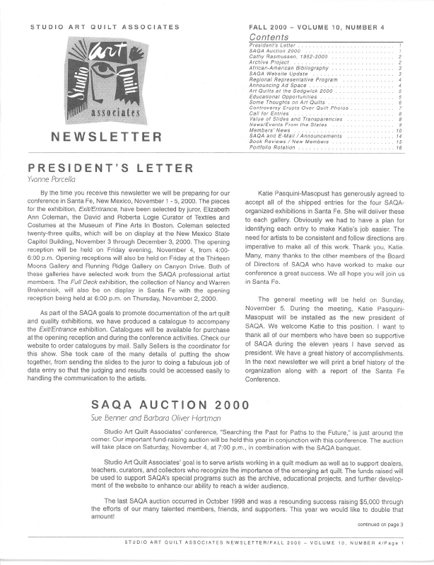 SAQA Journal 2000 Vol. 10 No. 4