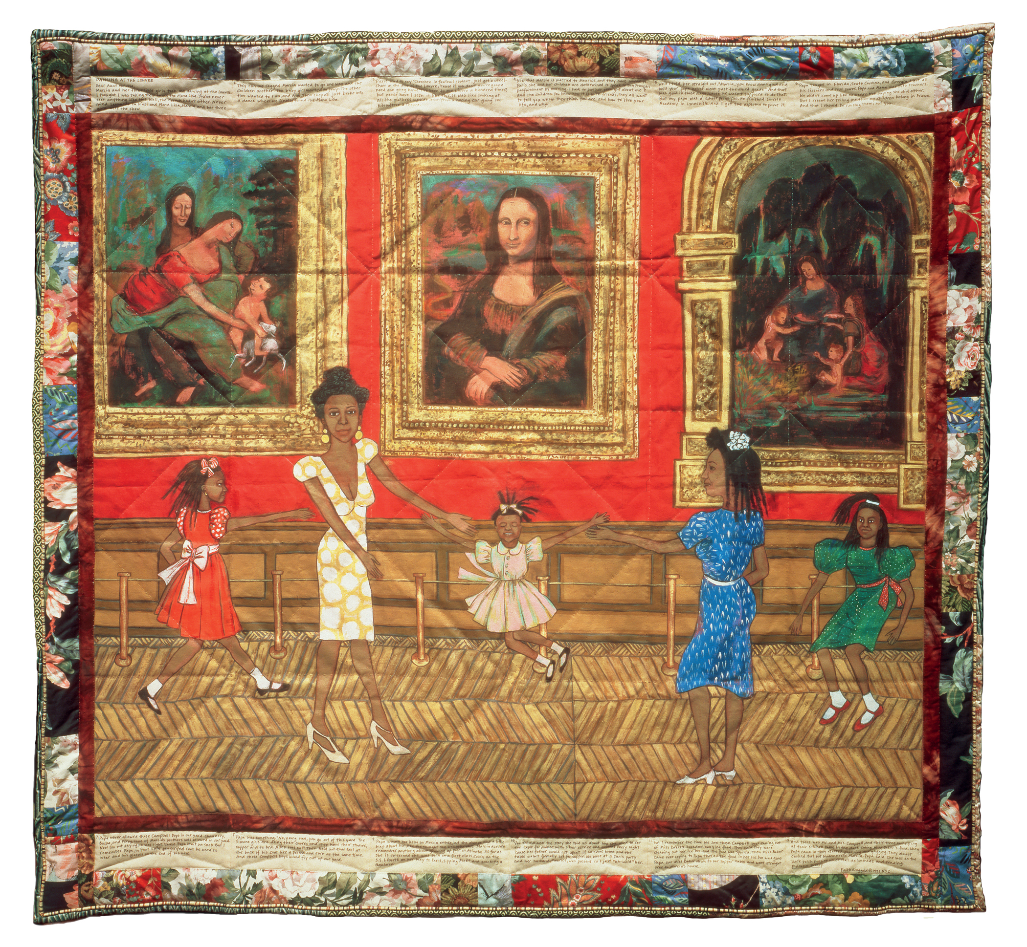 Dancing at the Louvre, from the Series The French Collection 1; © 1991 Faith Ringgold SAQA