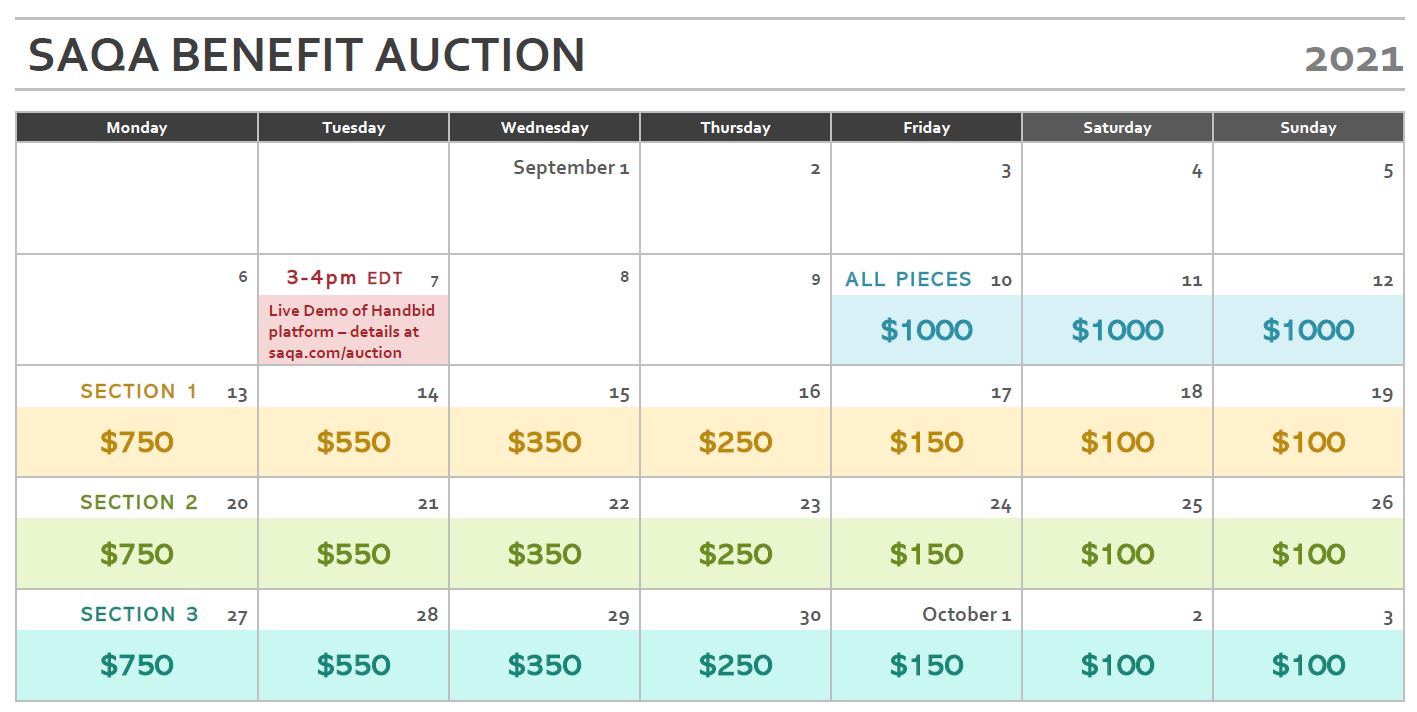 Benefit Auction Calendar