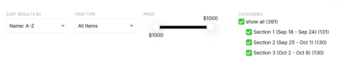 Handbid filters