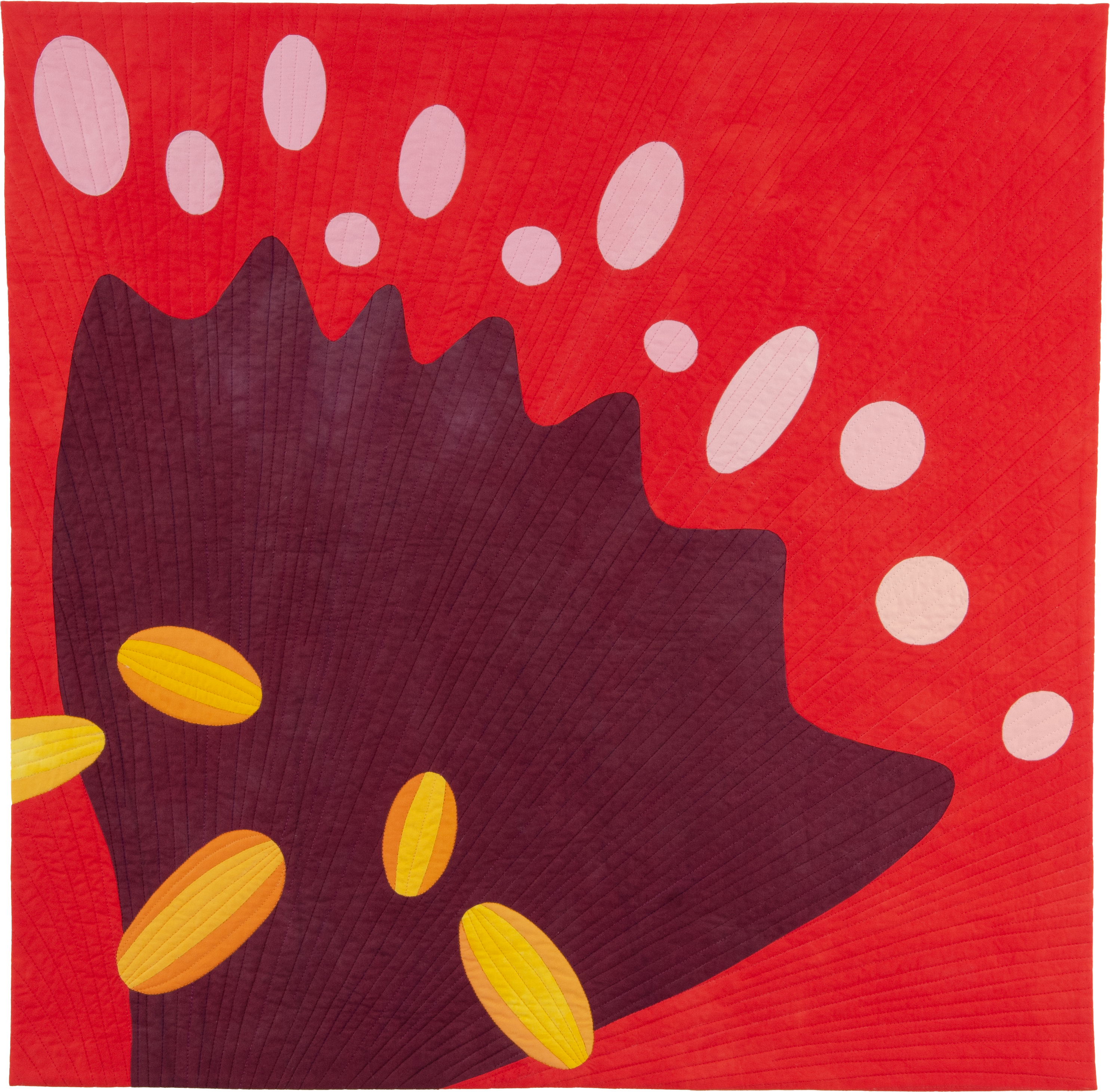 Red poppy (papaver rhoeas), 31.3" x 31.3", 2022