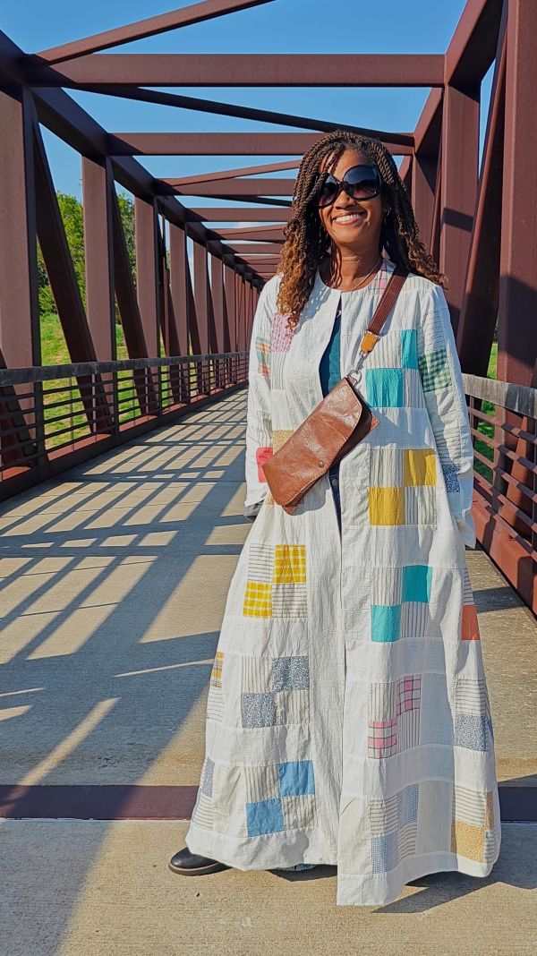 Bianca Springer in quilted coat