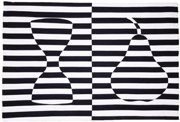 Diana Fox - Accepting Change (side by side black and white striped images of an hourglass and a pear)