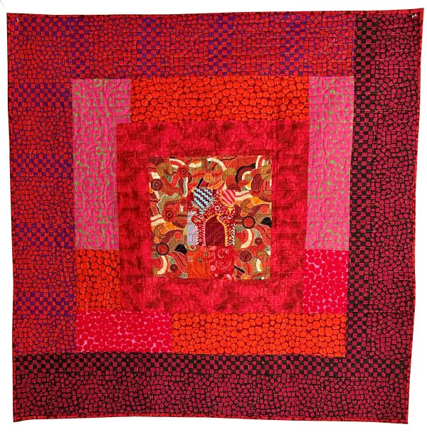 Sandra Teepen - Favorite Reds (a richly patterned quilt in shades of red)