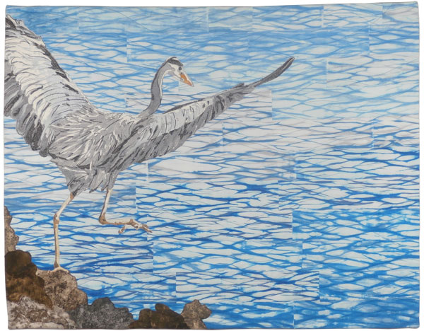 Great Blue Herron Steps Out by Kathleen McCabe