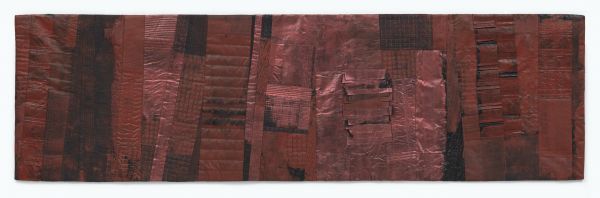 Judy Kirpich - Iceland No. 7/Lava (abstract quilt in dark reds)