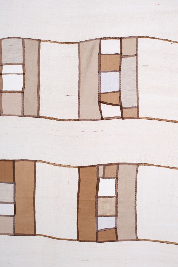 Youngmin Lee - My Cup of Tea (a quilt made of brown bojagi rectangles)