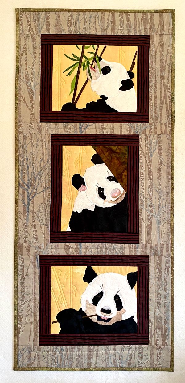 Barbara Dahlberg - Pandamonium (three panda portraits in different poses)