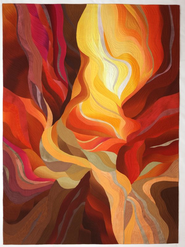 Vicki Conley - Slot Canyon #6 (a swirling quilted view of slot canyon)