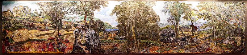 DAMSS ART - EARTH ELEMENT (a monumental sized art quilt landscape with trees)