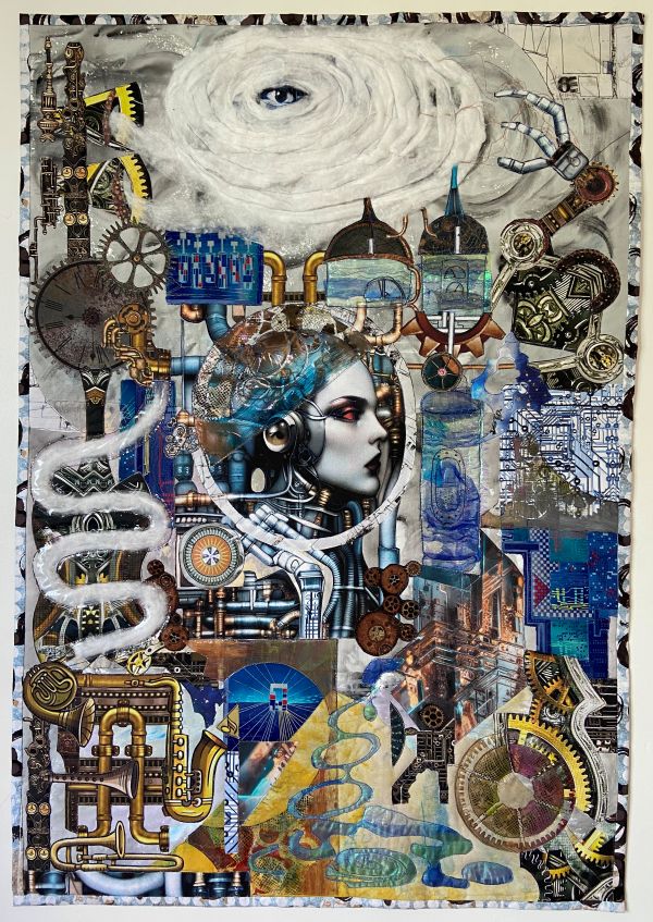 Lena Meszaros - The Cyclo-Recycler (a cyberpunk portrait with lots of mechanics)