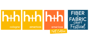 H+H and Fiber + Fabric festival logos