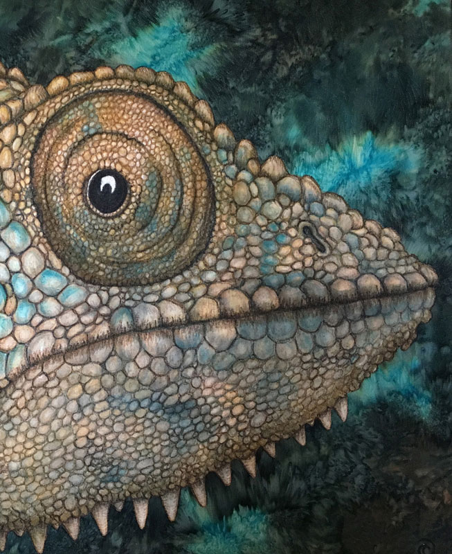 Chameleon - The Eyes Have It  30" x 40" 2017
