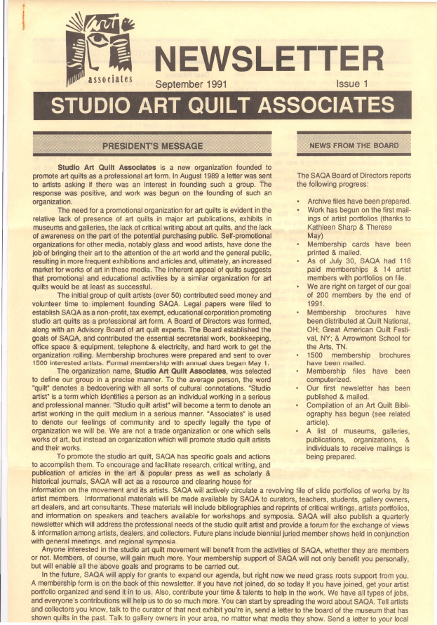 SAQA Journal 1991 Issue 1