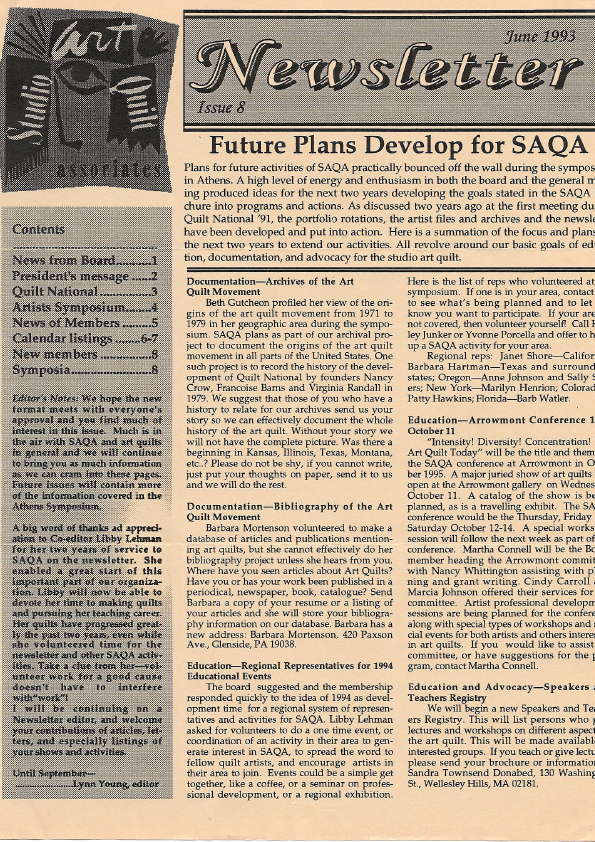 SAQA Journal 1993 Issue 8