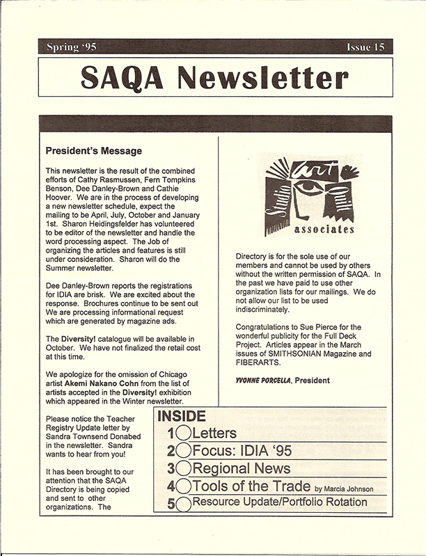 SAQA Journal 1995 Issue 15
