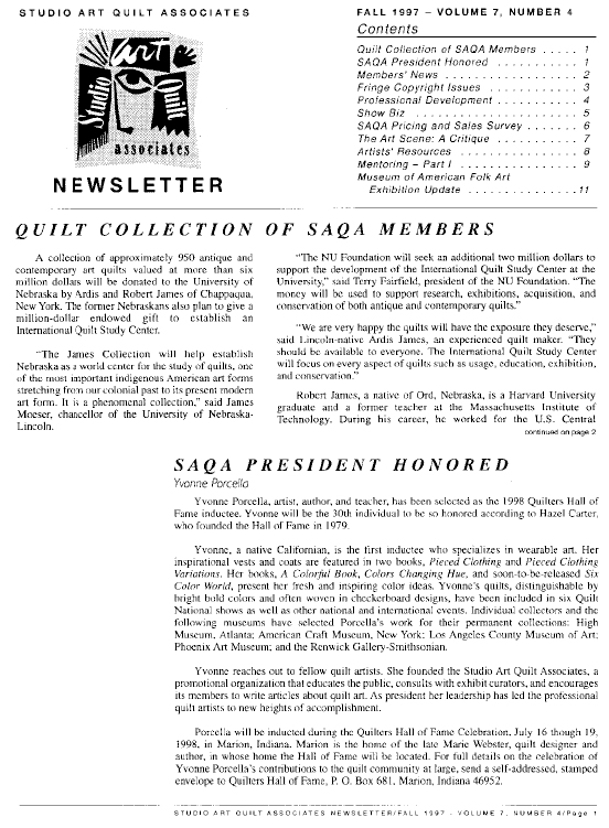 SAQA Journal 1997 Vol. 7 No. 4