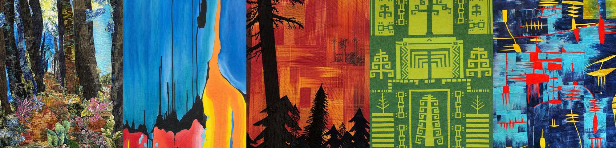 Artwork by Hsin-Chen Lin, Geraldine Warner, Sara Lamb, Deb Cashatt, and Maryte Collard