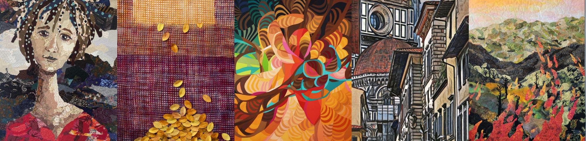 Artwork by  Karol Kusmaul, Ann Johnston, Emilie Trahan, Judith Ahlborn, and Dorothy Raymond