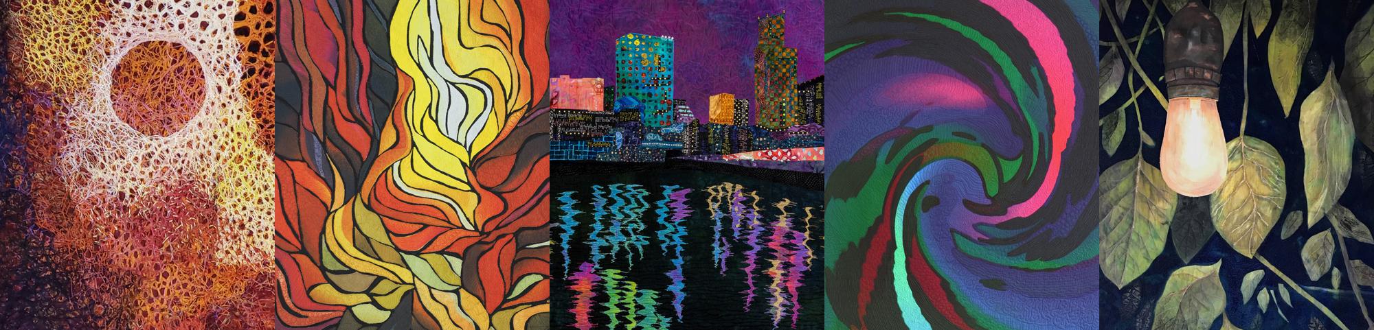 Artwork by Shin-hee Chin, Vicki Conley, Nancy Baldwin Woods, Alicia Merrett, and Gabriele DiTota