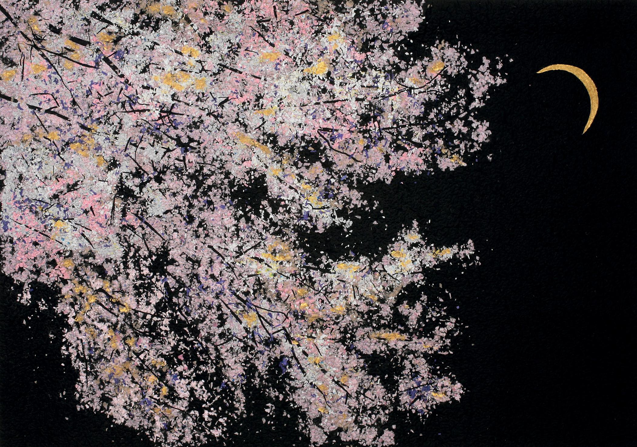 Noriko Endo - Cherry Blossoms and Moon