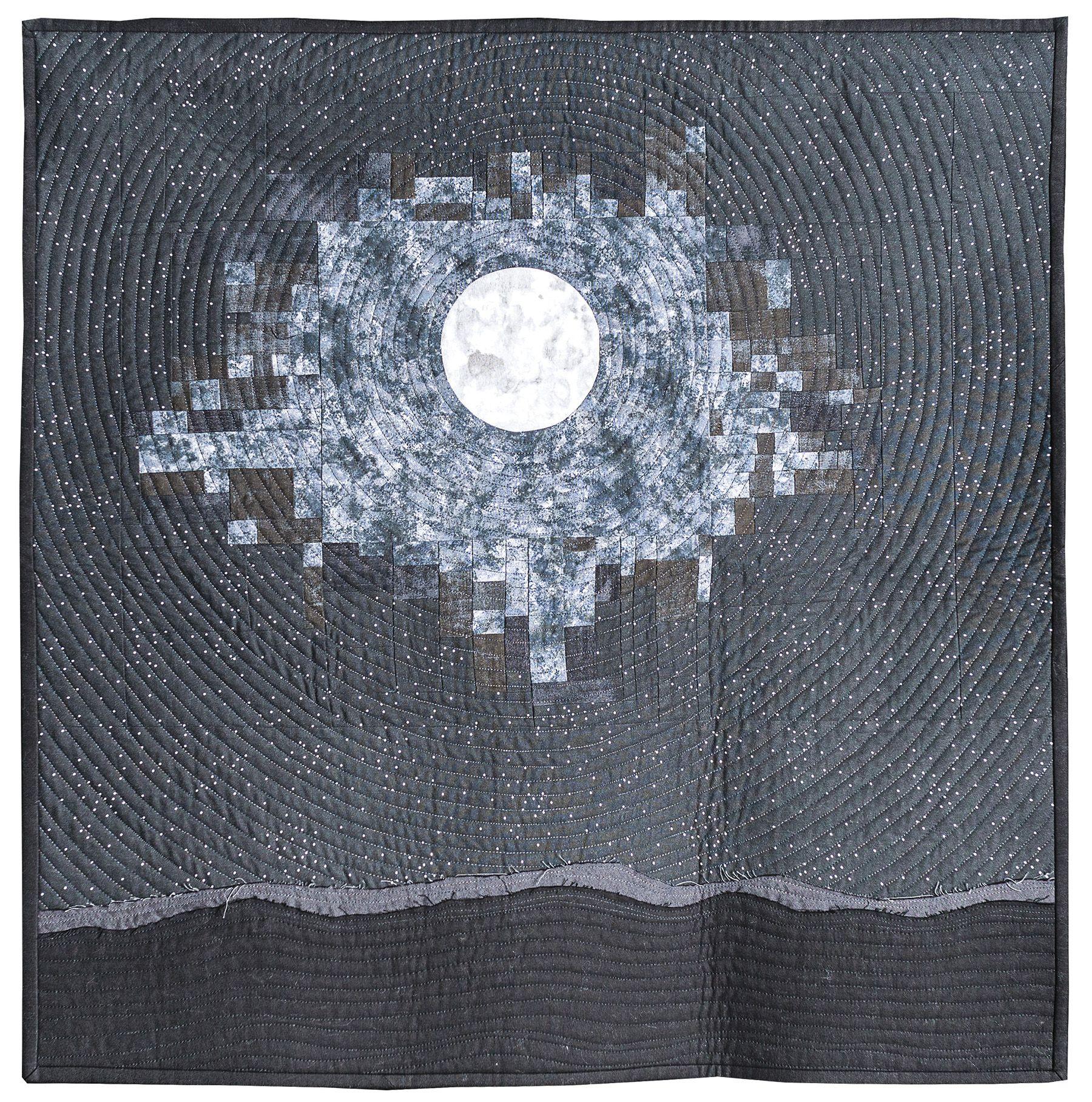 Tennessee Super Moon | SAQA - Studio Art Quilt Associates