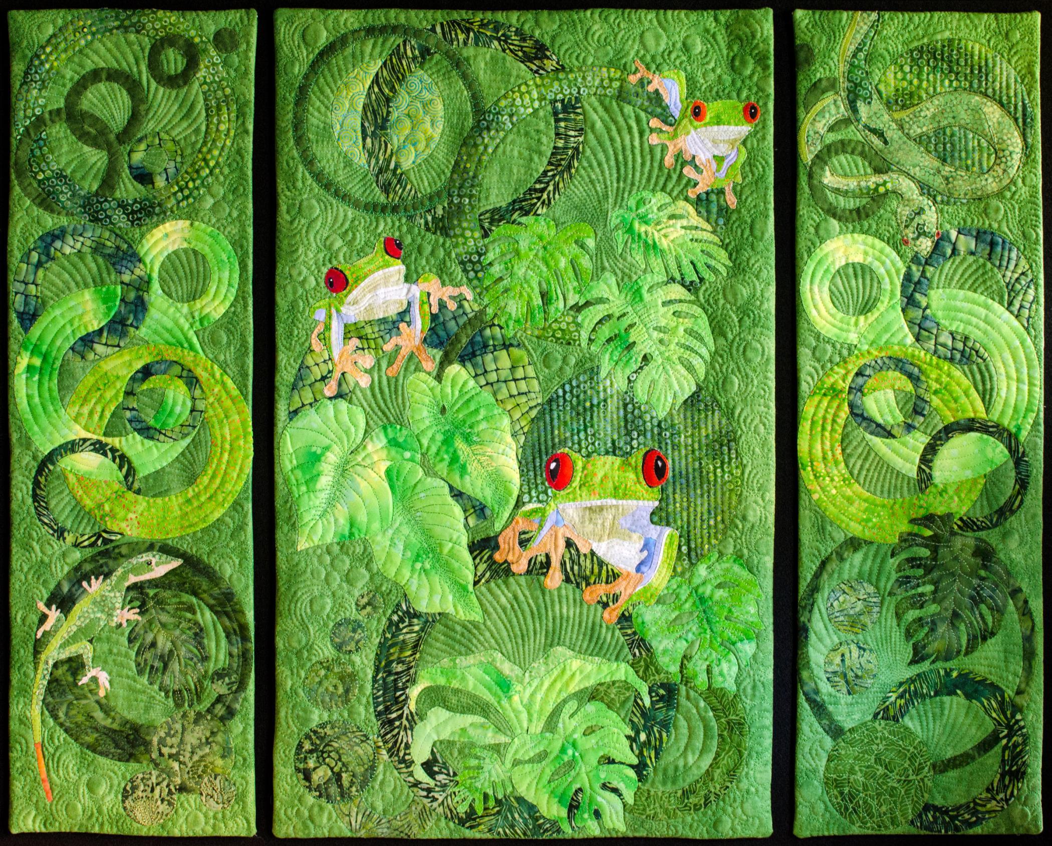 Jackie Berry - Go Green, Save Green Triptych