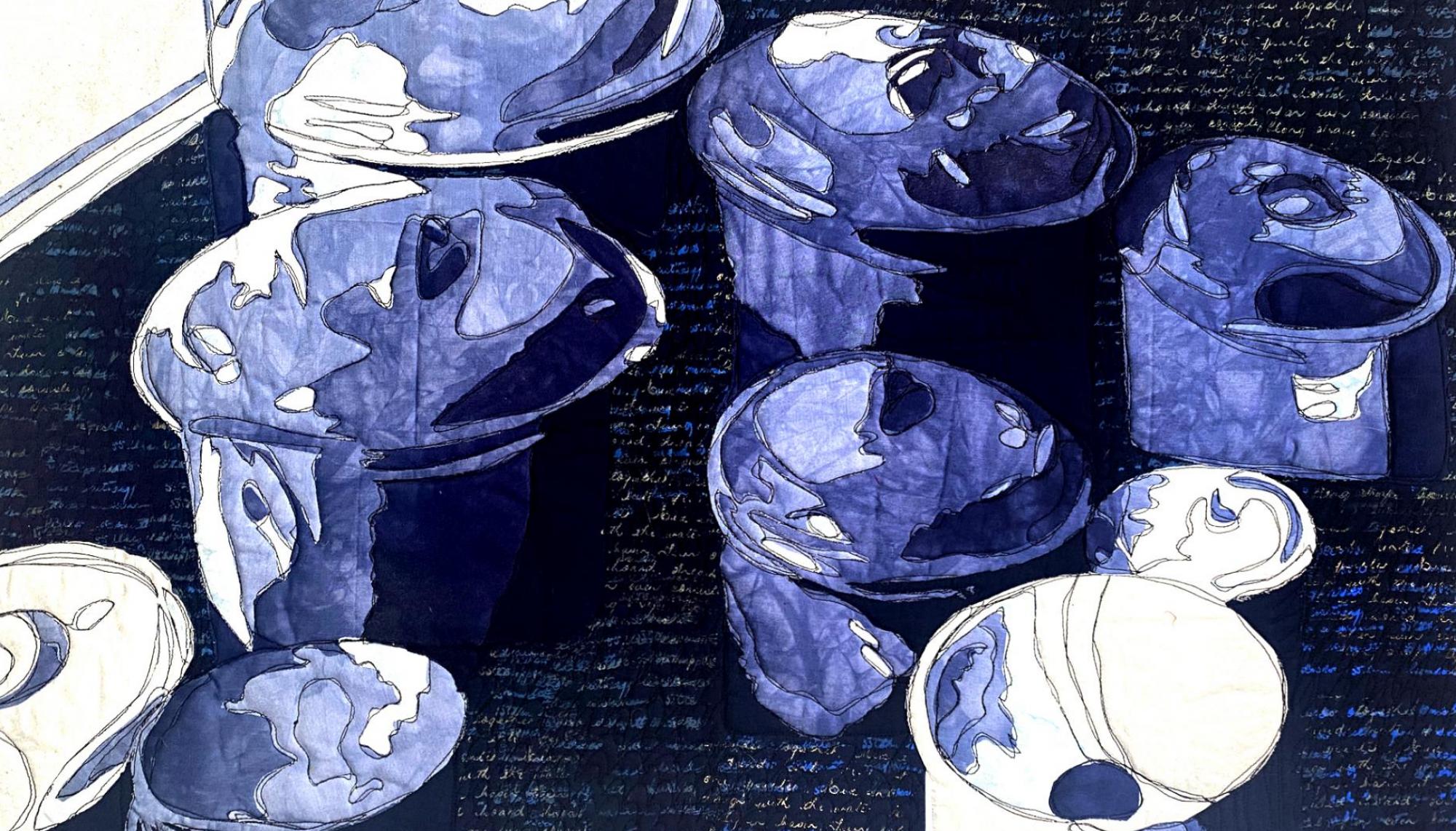 Blue Pots - Lisa Walton