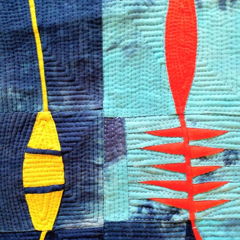  Maryte  Collard - Blue Abstract