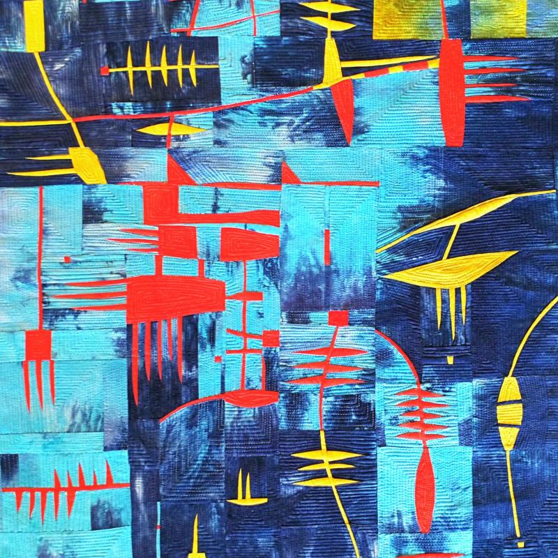  Maryte  Collard - Blue Abstract
