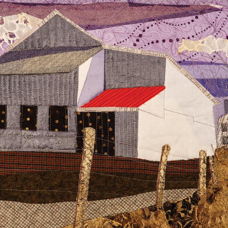 Martha  Ressler - Purple Sky, Red Roof