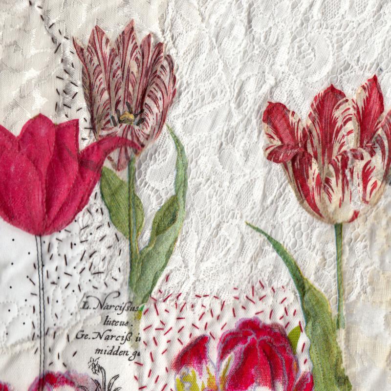 Elsbeth  Nusser-Lampe (Germany) - Frieze of  Tulips - 3 panels (detail)