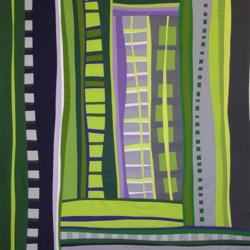 Push-Up #4: Reaching was a simple exploration of Munsell opposite hues using several shades of purple and green-yellow along with neutral gray.
