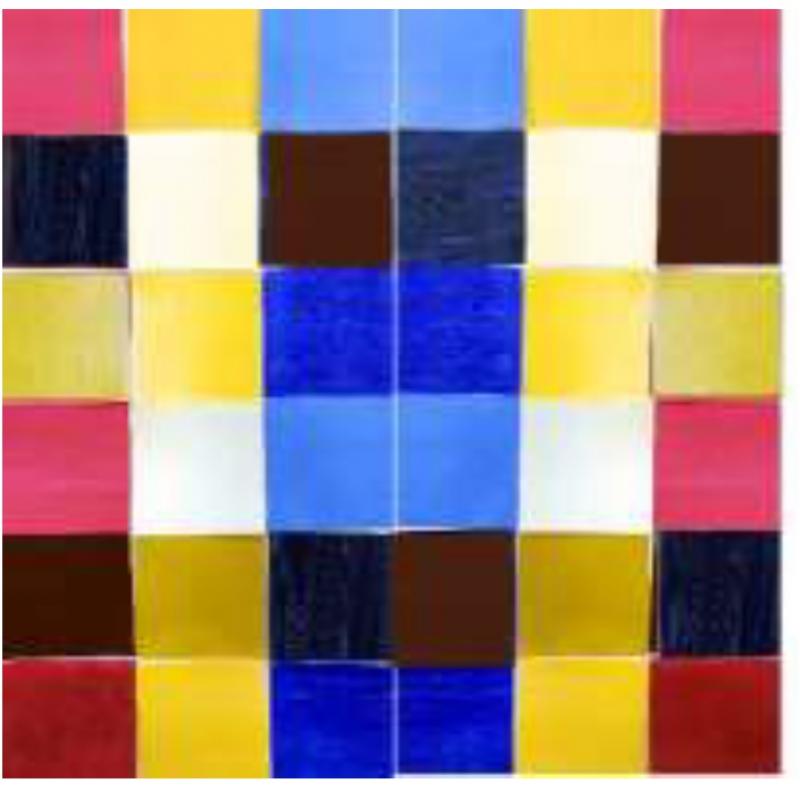 Figure 7: Symmetric composition, red/yellow/blue triadic color scheme