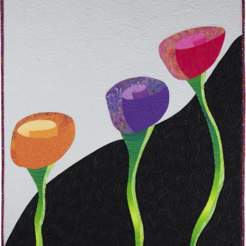 Cara Gulati - Three Modern Blooms   (34.5 x 30.5 x in. photo: )