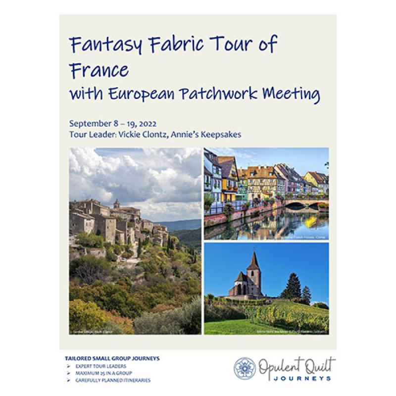 Fantasy Fabric Tour of France brochure