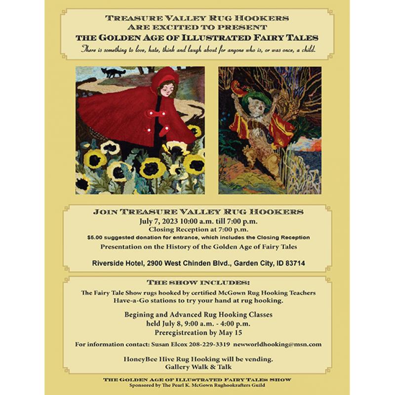 Golden Age of Fairy Tale Rug Show flyer