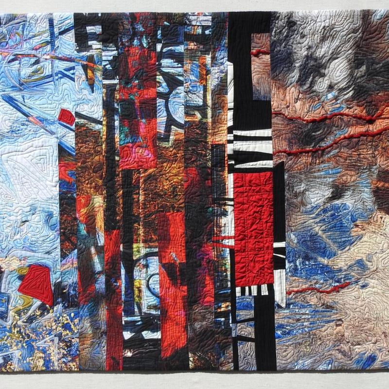 Marian Zielinski - Life in Three Acts (abstract quilt)