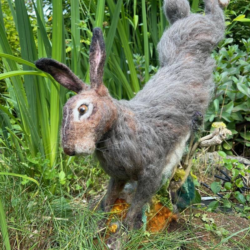 Lori Neumann, The English Hare, felted animal