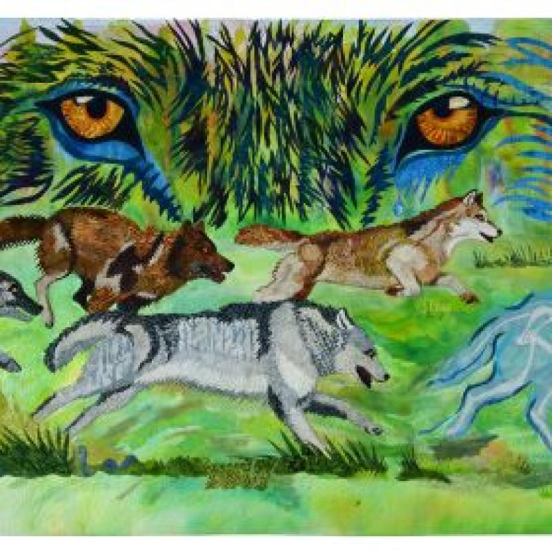  Luana Rubin - Invisible Borders (a quilt with running wolves)